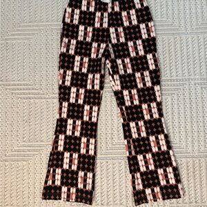 Maeve by Anthropologie Margot Pull on Kick Flare Geometric Print Size XS